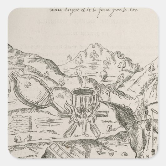 Sticker Carré Une mine d'argent (Devant)