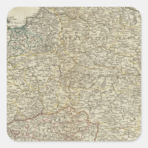 Sticker Carré Une nouvelle carte du royaume de la Pologne