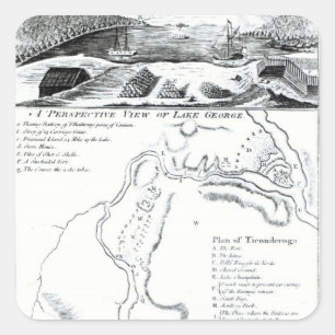 Sticker Carré Une perspective du lac George