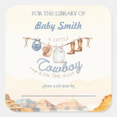 Sticker Carré Une petite plaque d'immatriculation Western Canyon (Devant)