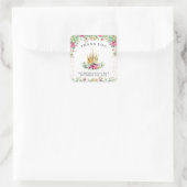 Sticker Carré Une petite princesse Merci Floral (Sac)