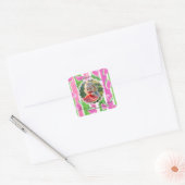 Sticker Carré Une photo d'anniversaire à Melon (Enveloppe)