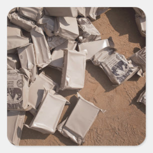 Sticker Carré Une pile des repas tout préparés