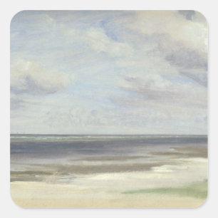 Sticker Carré Une plage sur la mer Baltique à Laboe, 1842