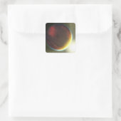 Sticker Carré Une planète nuageuse comme Jupiter qui orbite (Sac)