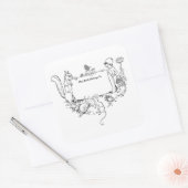 Sticker Carré Une plaque d'immatriculation du monde des fées. (Enveloppe)