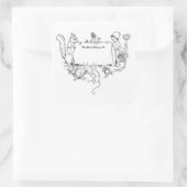 Sticker Carré Une plaque d'immatriculation du monde des fées. (Sac)