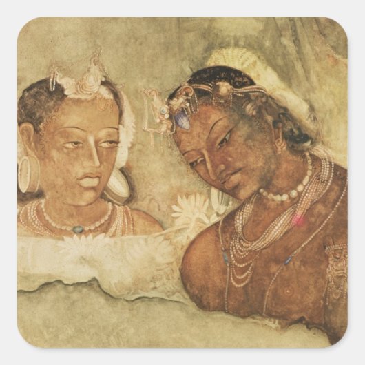 Sticker Carré Une princesse et son serviteur (Devant)