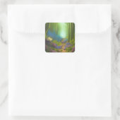 Sticker Carré Une promenade à travers le bois enchanté (Sac)