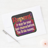 Sticker Carré Une réponse judicieuse COVID-19 (Enveloppe)