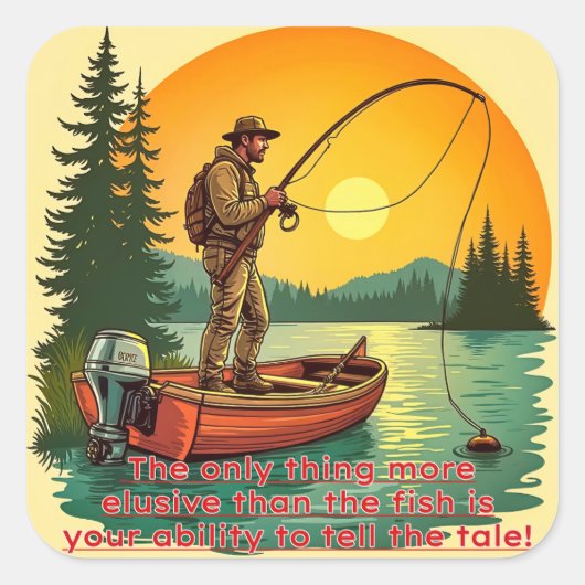 Sticker Carré Une retraite de pêcheurs (Devant)