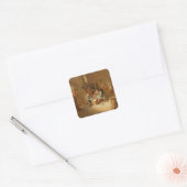 Sticker Carré Une salle de garde intérieure avec des soldats jou (Enveloppe)