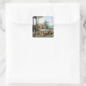 Sticker Carré Une satire de la folie de Tulip Mania (Sac)