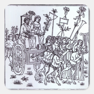 Sticker Carré Une scène du Decameron