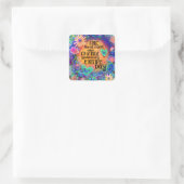 Sticker Carré Une sorte de mot Fun Floral (Sac)
