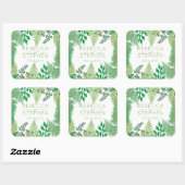 Sticker Carré Une verdure élégante | Wild Ferns Mariage (Feuille)