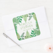 Sticker Carré Une verdure élégante | Wild Ferns Mariage (Enveloppe)