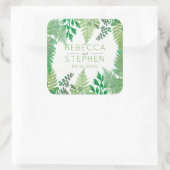 Sticker Carré Une verdure élégante | Wild Ferns Mariage (Sac)