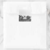 Sticker Carré Une voiture à vapeur inventée (Sac)