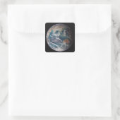 Sticker Carré Une vue complète de la Terre montrant les données  (Sac)