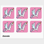 STICKER CARRÉ UNICORN (Feuille)