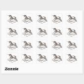 Sticker Carré Unicorn Classic Running Magic Woodland Créature (Feuille)
