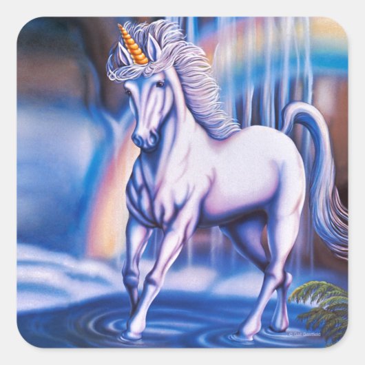 Sticker Carré Unicorn Falls (Devant)