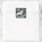 Sticker Carré Unicorn Imaginaire Art (Sac)