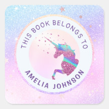 Unicorn Iridescente Rose Blue Ce Livre Appartient 