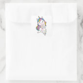 Sticker Carré Unicorn Snow Winter Animals (Sac)