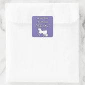 Sticker Carré Unicorne De Vos Rêves (Blanc) (Sac)