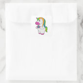 Sticker Carré Unicorne Donut (Sac)