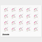 Sticker Carré unicorne emoji (Feuille)