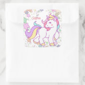 Sticker Carré Unicorne personnalisée (Sac)