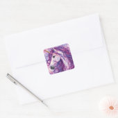Sticker Carré Unicorne Purple Mane (Enveloppe)
