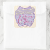Sticker Carré Unicorne victorienne Larmes (Sac)