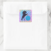 Sticker Carré Unicorne Whimsical Starry Glittery (Sac)
