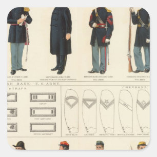 Sticker Carré Uniformes, USA, armées de CS