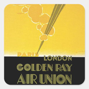 Sticker Carré Union d'or d'air de rayon