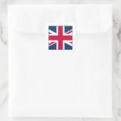 Sticker Carré Union Jack avec bordure transparente (Sac)