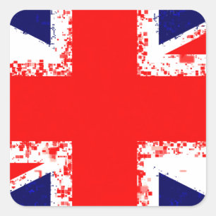 Sticker Carré Union jack londres