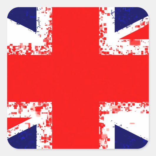 Sticker Carré Union jack londres (Devant)