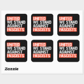 Sticker Carré Unis, nous sommes contre les fascistes (Feuille)