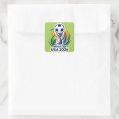 Sticker Carré Unis par le Jeu : Conception de la Célébration de (Sac)