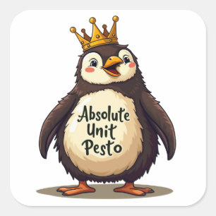 Sticker Carré Unité absolue Pesto - Le roi Penguin