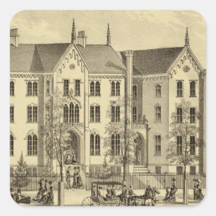 Sticker Carré Université femelle Pittsburgh de Pittsburgh