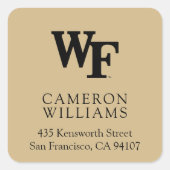 Sticker Carré Université Wake Forest | WF (Devant)