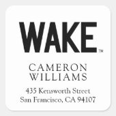 Sticker Carré Université Wake Forest | Wordmark Wake (Devant)