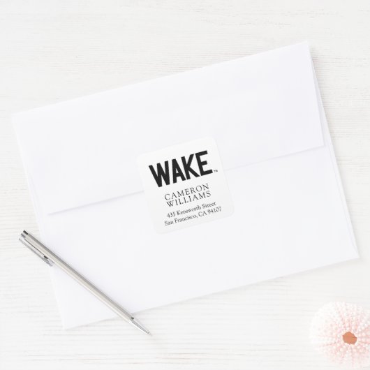 Sticker Carré Université Wake Forest | Wordmark Wake (Enveloppe)