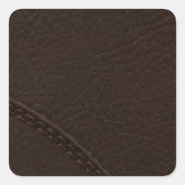 Sticker Carré Upholstère en cuir Brown Faux (Devant)